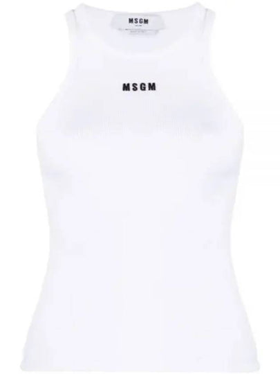 Embroidered Logo Sleeveless White - MSGM - BALAAN 2