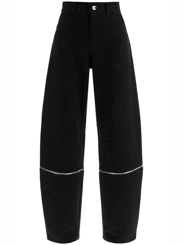 Willow Smith 2 in 1 Cotton Wide Pants Black - MONCLER - BALAAN 2