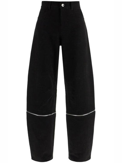 Willow Smith 2 in 1 Cotton Wide Pants Black - MONCLER - BALAAN 2