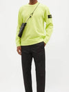 Waffen Patch Garment Dyed Heavy Cotton Sweatshirt Lemon - STONE ISLAND - BALAAN 3