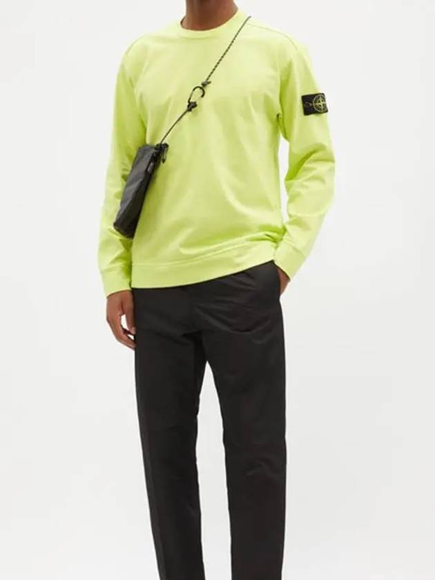 Wappen Patch Garment Dyed Heavy Cotton Sweatshirt Lemon - STONE ISLAND - BALAAN 3