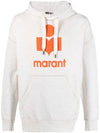 Men's Logo Hoodie White - ISABEL MARANT - BALAAN 3