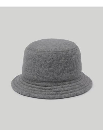 Brushed Wool Blend Bucket Hat Grey - MARNI - BALAAN 2