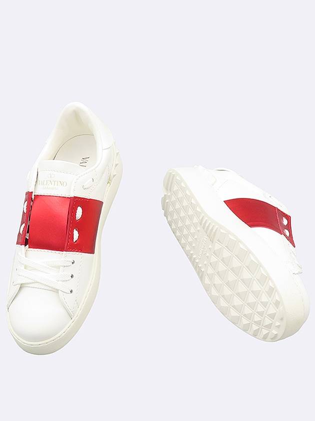 RW2S0781 White Red Color Leather Hidden Sneakers 35 - VALENTINO - BALAAN 2