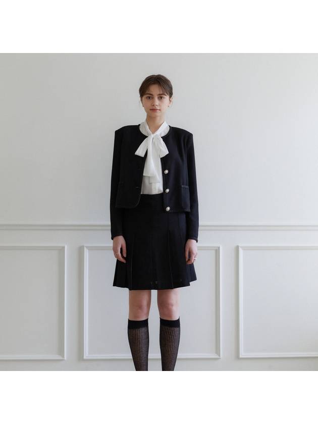 set up Black Tweed over fit Jacket Skirts - NARU KANG - BALAAN 2