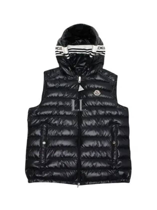 Clai Logo Patch Down Vest Black - MONCLER - BALAAN 2