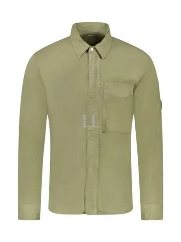 Gabardine Utility Long Sleeve Shirt Bronze Green - CP COMPANY - BALAAN 2