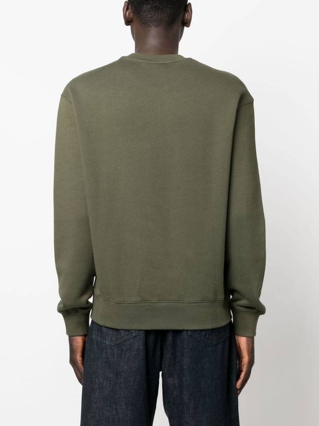 Flower Logo Print Comfort Sweatshirt Military Green - MAISON KITSUNE - BALAAN 6