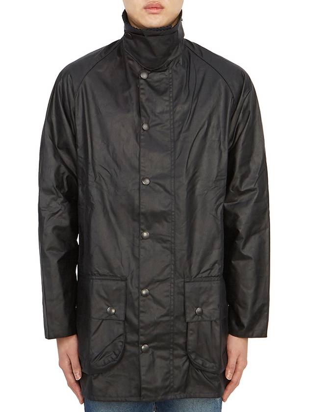 Men's Beaufort Wax Jacket Navy - BARBOUR - BALAAN 5