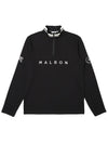 Malbon fleece half zip up t shirt BLACK MAN - MALBON GOLF - BALAAN 1