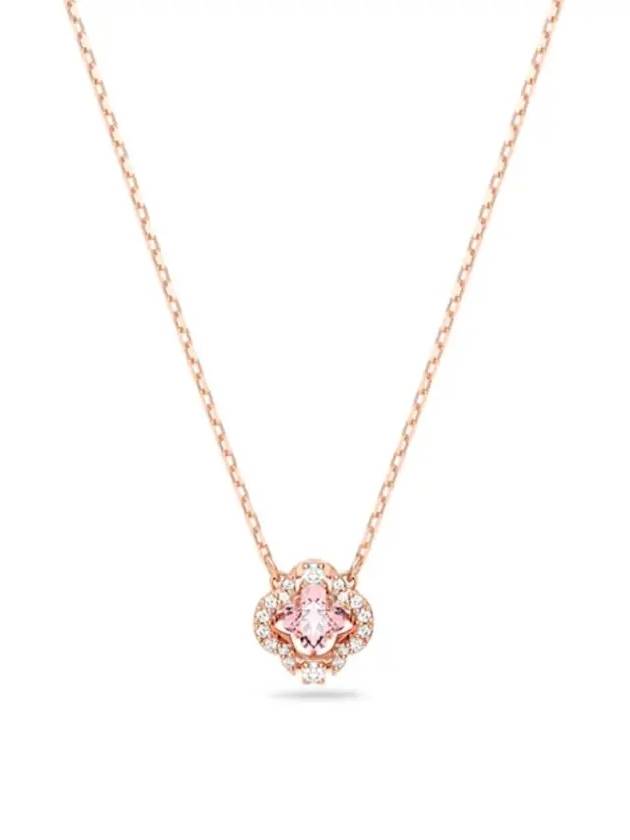 Una Sparkling Dance Clover Necklace Pink Rose Gold - SWAROVSKI - BALAAN 3