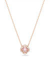 Una Sparkling Dance Clover Necklace Pink Rose Gold - SWAROVSKI - BALAAN 2