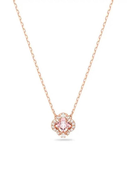 Una Sparkling Dance Clover Necklace Pink Rose Gold - SWAROVSKI - BALAAN 2