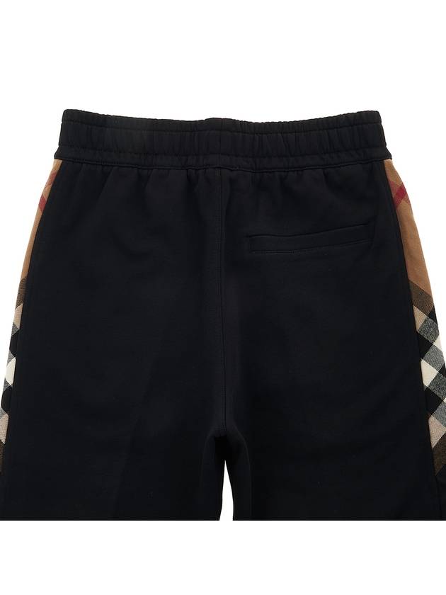 Women's Check Panel Jogger Track Pants Black - BURBERRY - BALAAN.