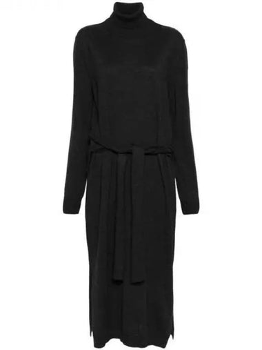 High neck tie knit midi dress - LEMAIRE - BALAAN 1