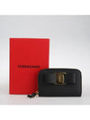 Vara Bow Zipper Card Wallet Black - SALVATORE FERRAGAMO - BALAAN 6