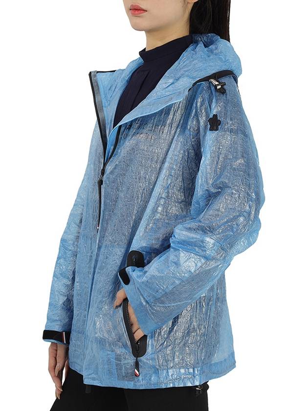 Grenoble Landry Lettering Point Rain Jacket Light Blue - MONCLER - BALAAN 3