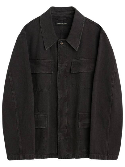 Uniform Ash Ribbon Canvas Jacket Black - OUR LEGACY - BALAAN 2