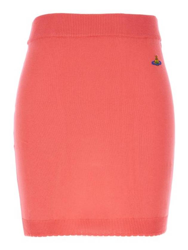 Women's ORB Logo Knit Bea Mini H Line Skirt Pink - VIVIENNE WESTWOOD - BALAAN 2