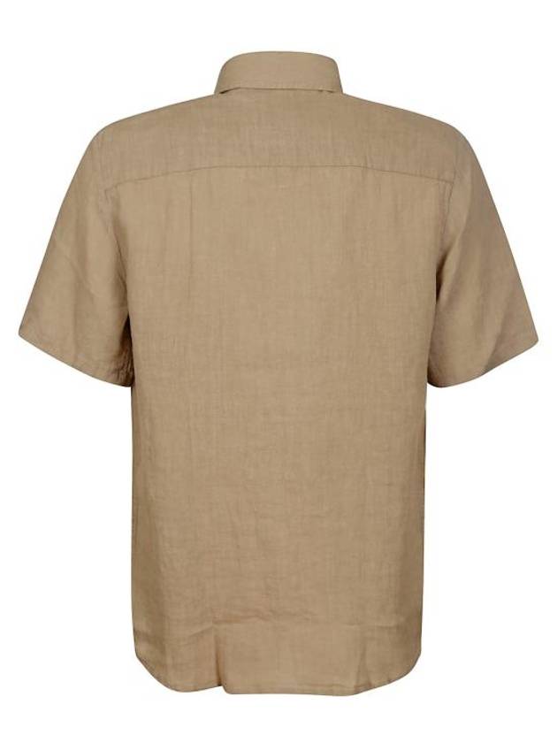 Bellini Linen Short Sleeve Shirt Beige - A.P.C. - BALAAN 3