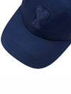 Heart Logo Silicon Patch Ball Cap Navy - AMI - BALAAN 8