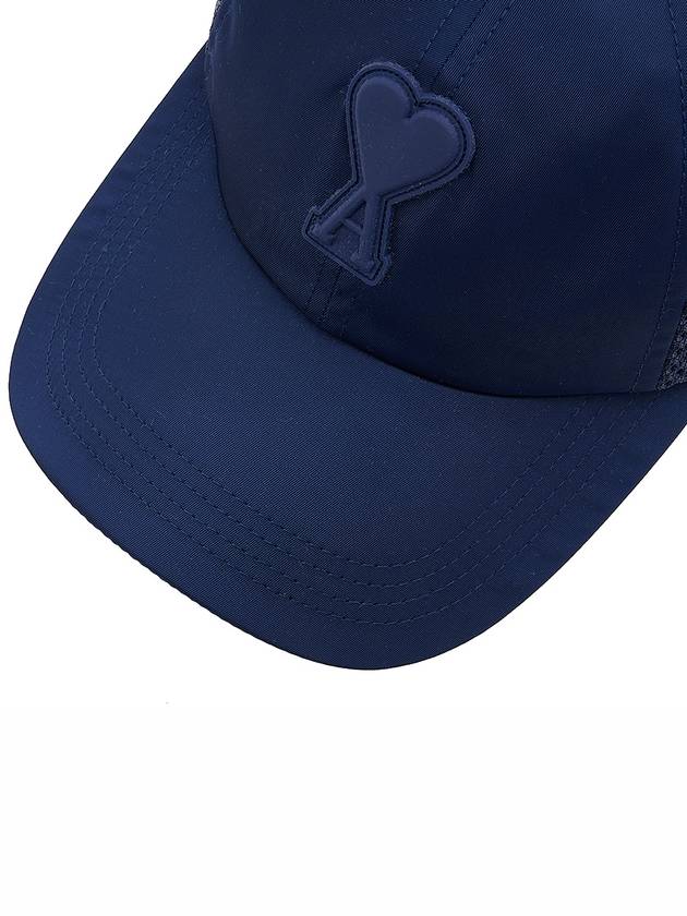 Heart Logo Silicon Patch Ball Cap Navy - AMI - BALAAN 8