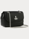 Small Re-Vegan Grain Chain Cross Bag Black - VIVIENNE WESTWOOD - BALAAN 3