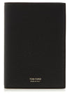 TF Logo Leather Passport Wallet Black - TOM FORD - BALAAN 2