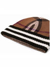 Check Stripe Cashmere Beanie Dark Burch Brown - BURBERRY - BALAAN 3