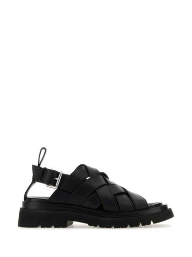 Lug Strap Sandals Black - BOTTEGA VENETA - BALAAN 1