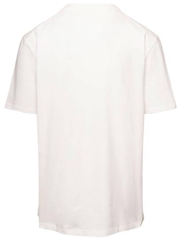 Logo Print Crew Neck Short Sleeve T-shirt Porcelain - JIL SANDER - BALAAN 3