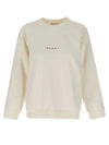 Logo Print Cotton Sweatshirt White - MARNI - BALAAN 2