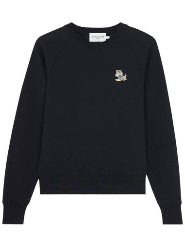 Women's Dressed Fox Patch Adjusted Sweatshirt Black - MAISON KITSUNE - BALAAN 1