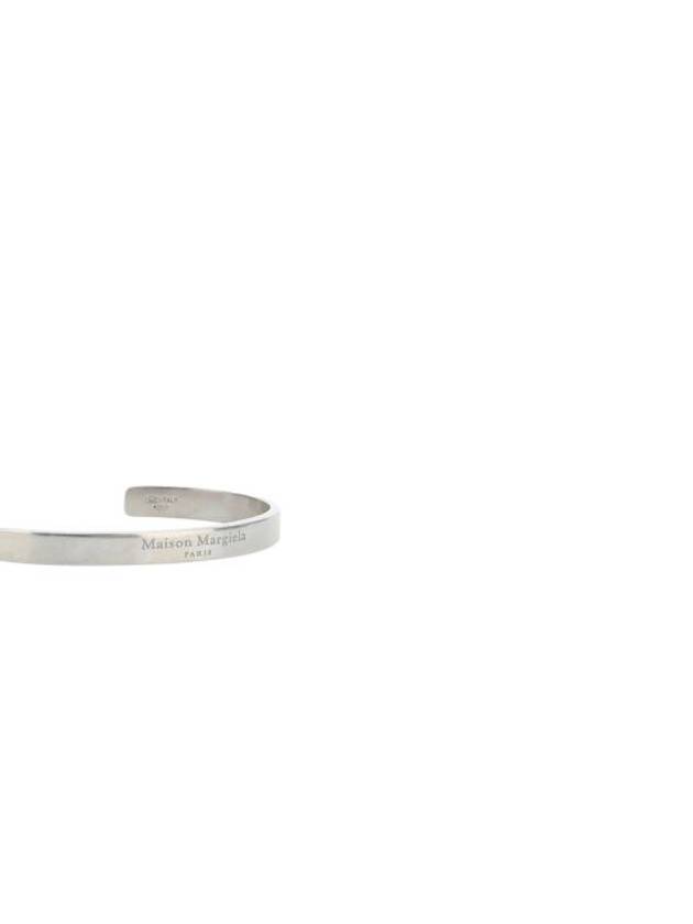 Engraved Logo Cuff Bracelet Silver - MAISON MARGIELA - BALAAN 4