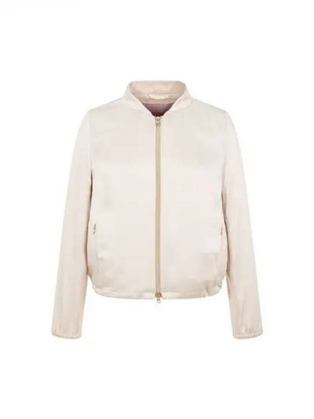 Women s Drawstring Silky Zip up Jacket Beige 271695 - HERNO - BALAAN 1