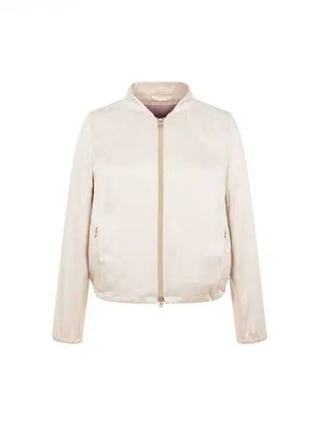 Women s Drawstring Silky Zip up Jacket Beige 271695 - HERNO - BALAAN 1