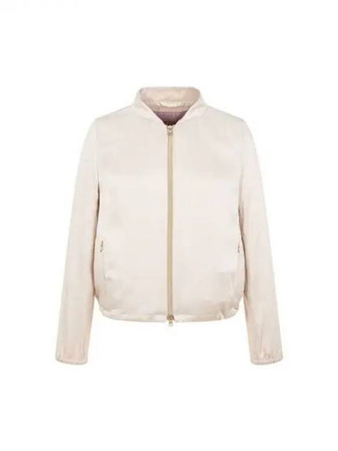 Women s Drawstring Silky Zip up Jacket Beige 271695 - HERNO - BALAAN 1