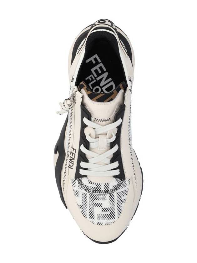 Flow FF Motif Leather Low Top Sneakers White - FENDI - BALAAN 5