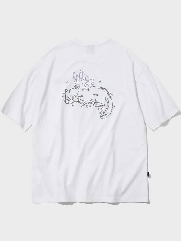 Fairy cat embroidery short sleeve t-shirt white - CPGN STUDIO - BALAAN 1