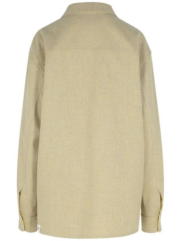 Jil Sander Beige Virgin Wool Shirt - JIL SANDER - BALAAN 3