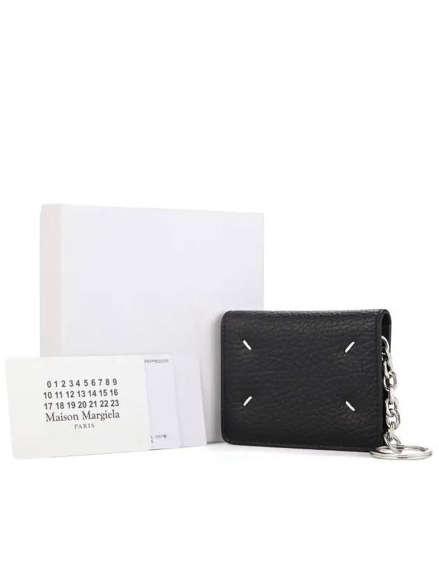 4 Stitch Keyring Card Wallet Black - MAISON MARGIELA - BALAAN 5