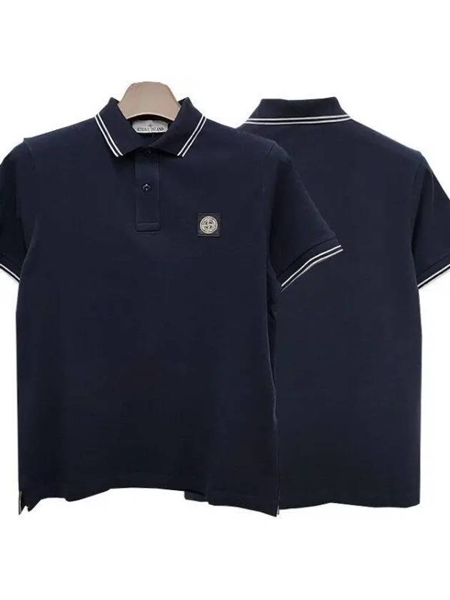 Compass Logo Stretch Pique Polo 1126955 - STONE ISLAND - BALAAN 1