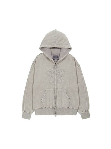 Runway Mugung Vintage Two-Way Zip-Up Hoodie Oatmeal - ULKIN - BALAAN 1