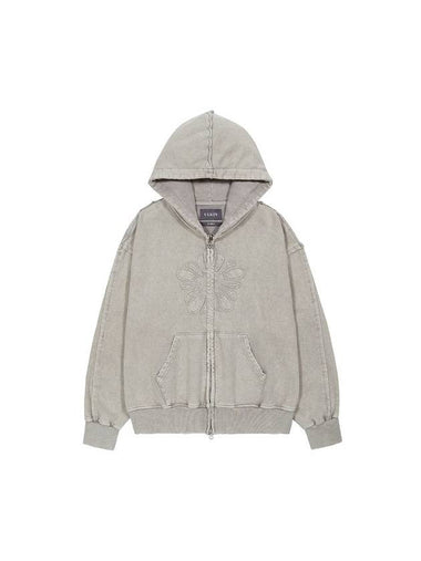 Runway Mugung Vintage Two-Way Zip-Up Hoodie Oatmeal - ULKIN - BALAAN 1