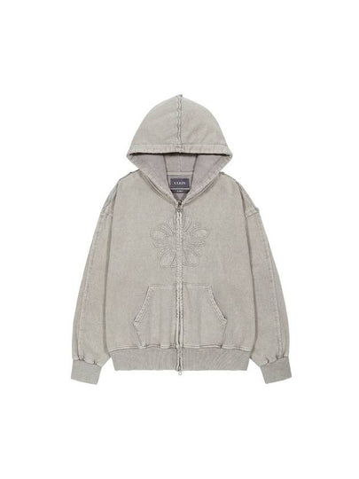 Runway Mugung Vintage Two-Way Zip-Up Hoodie Oatmeal - ULKIN - BALAAN 2