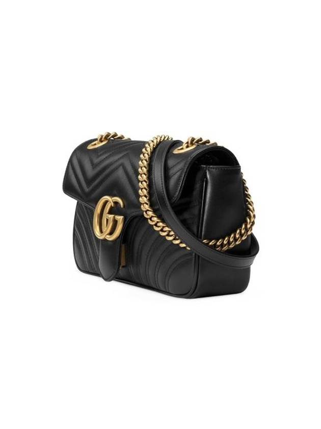 GG Marmont Matelasse Small Shoulder Bag Black - GUCCI - BALAAN 3