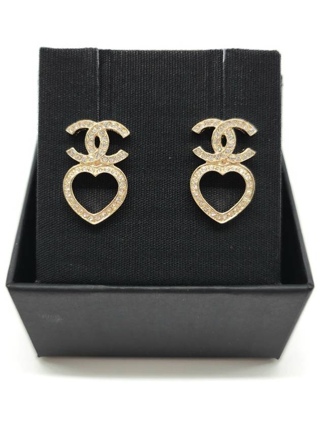 23B Heart Drop CC Logo Earrings ABB665B14145NR577 - CHANEL - BALAAN 3