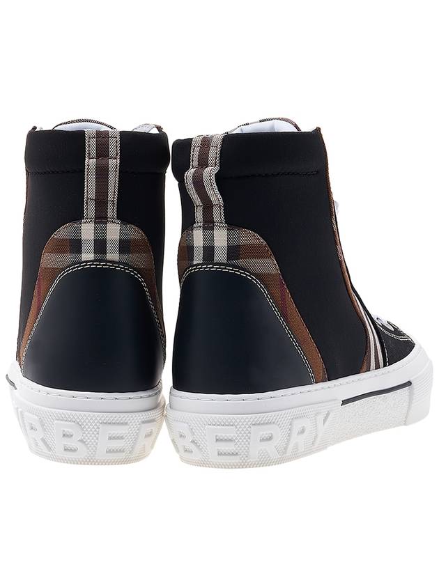 Vintage Check Cotton Neoprene High Top Sneakers Dark Birch Brown - BURBERRY - BALAAN 5