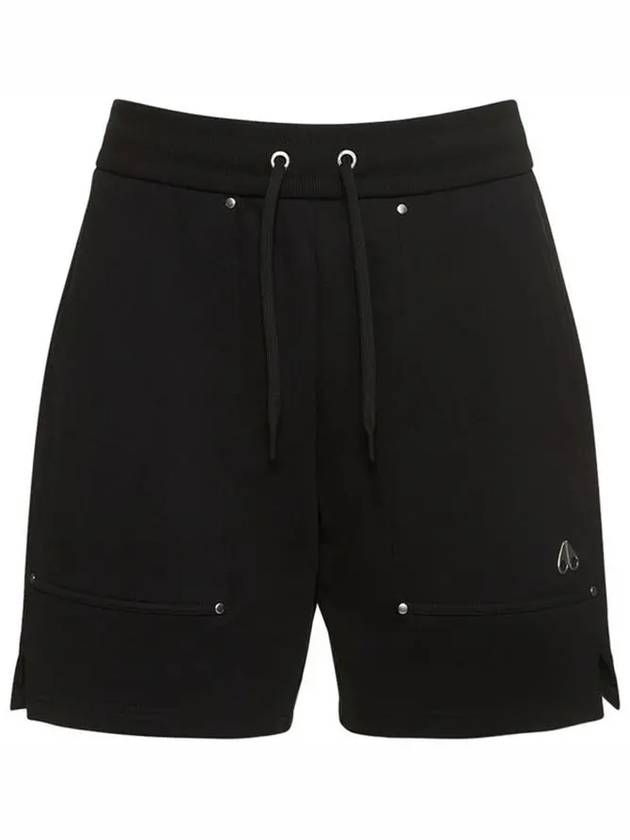 Metal logo detail welt pocket cotton sweat shorts M13MR775 292 - MOOSE KNUCKLES - BALAAN 1