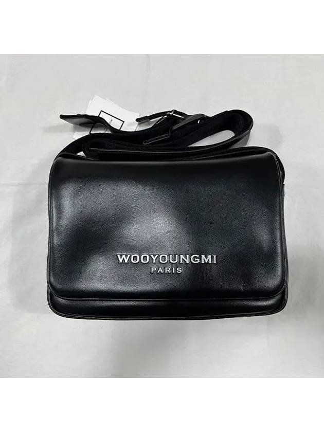 Black Logo Leather Messenger Bag W243BA02632B - WOOYOUNGMI - BALAAN 2